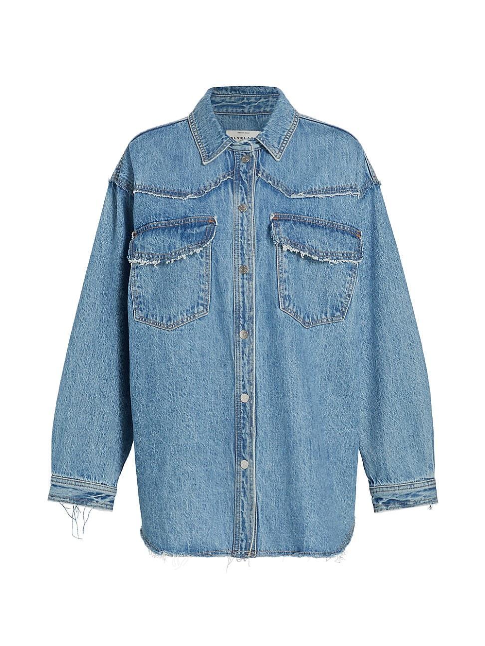 Womens Oversized Western Denim Shirt product image