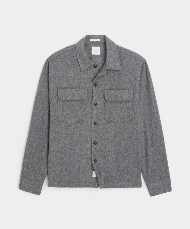 Italian Wool Cashmere Field Shirt in Charcoal Product Image