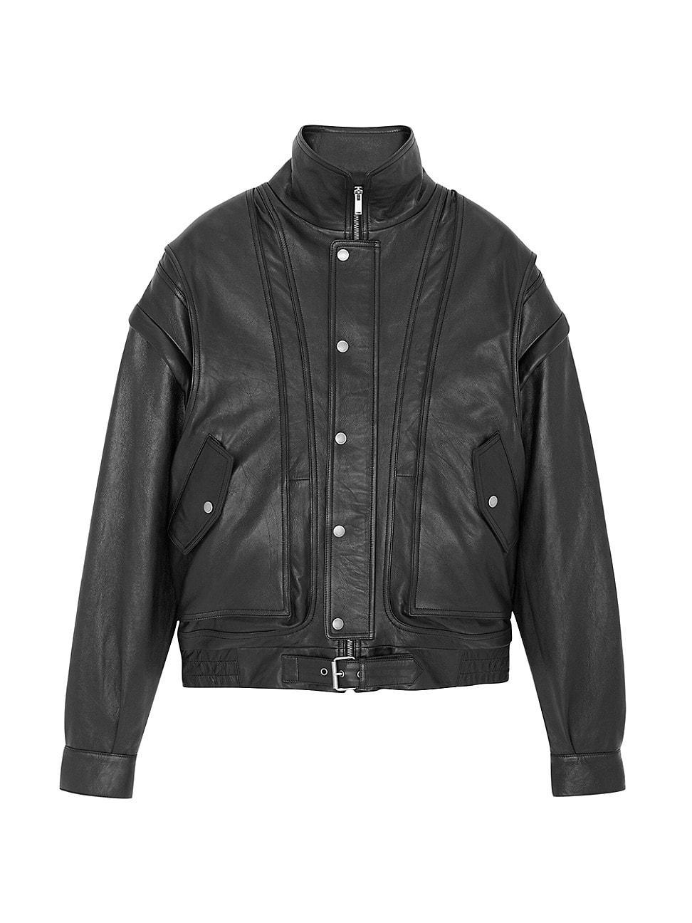 Womens Oversized Jacket In Lambskin Product Image