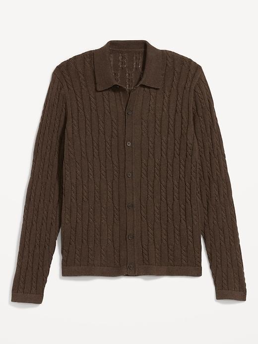 Textured Button-Down Sweater Product Image