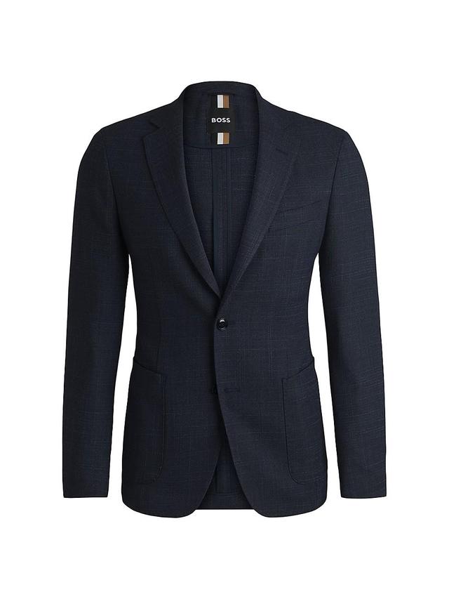 Mens Slim Fit Jacket in Micro Patterned Stretch Cloth Product Image