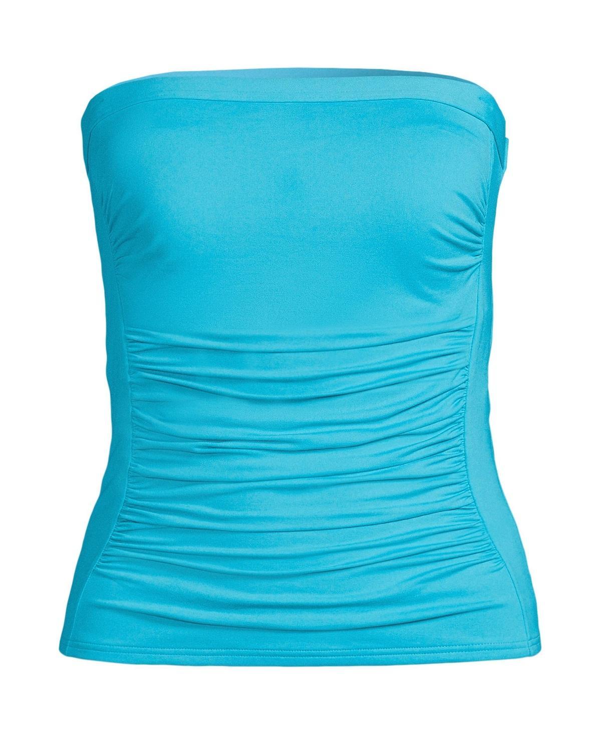 Womens Lands End Chlorine Resistant D-Cup Bandeau Tankini Top Product Image