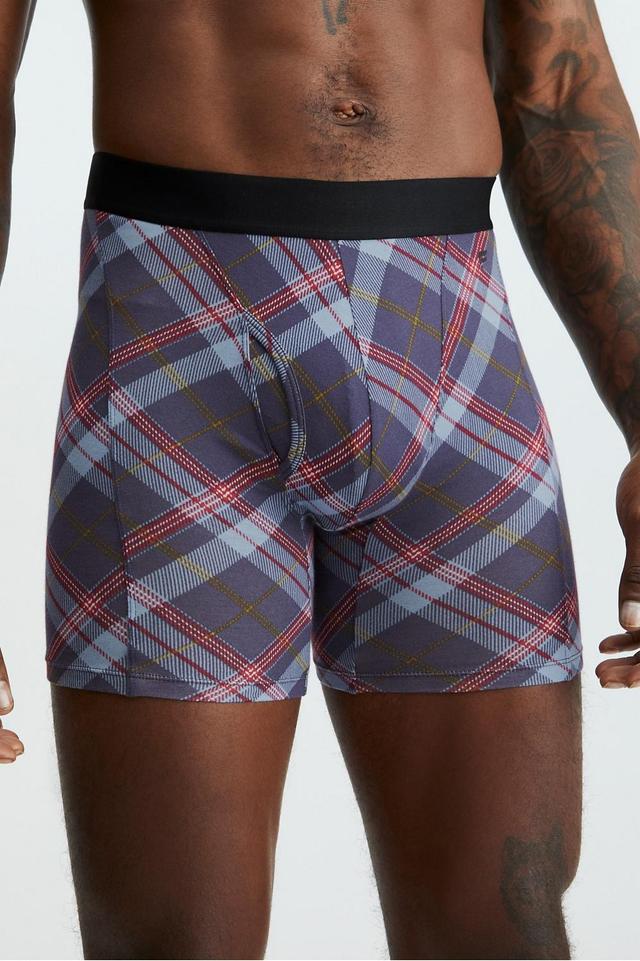 Fabletics Men The 24-7 Boxer Brief male Classic Navy Tartan Size XS Product Image