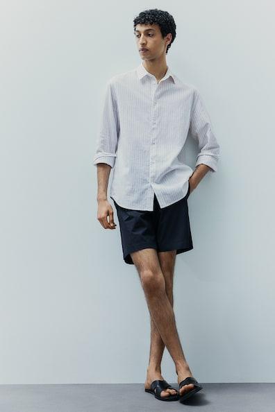 Regular Fit Linen-blend Shirt Product Image