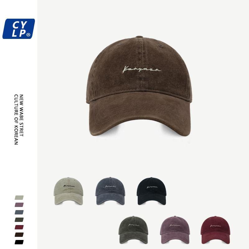 Lettering Embroidered Baseball Cap Product Image