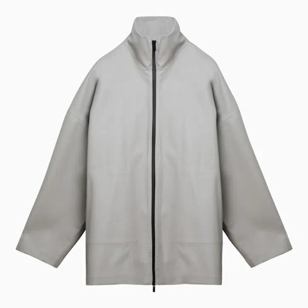 Rubberized High-necked Jacket Paris Sky Men In Grey Product Image