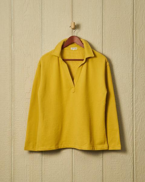 Inlet Pullover in Yellow Loopback Terry Product Image