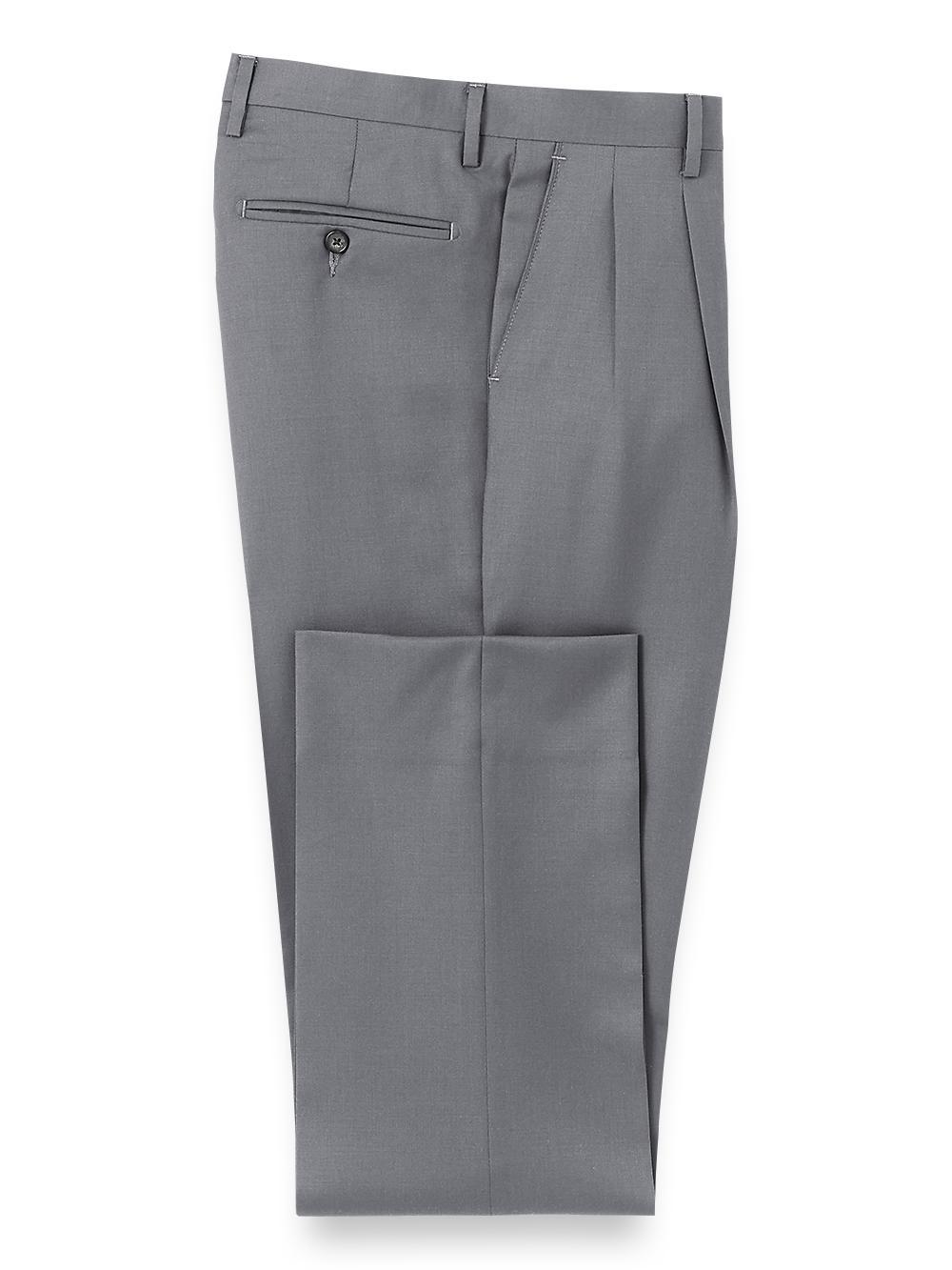 Classic Fit Wool Gabardine Pleated Pants Product Image