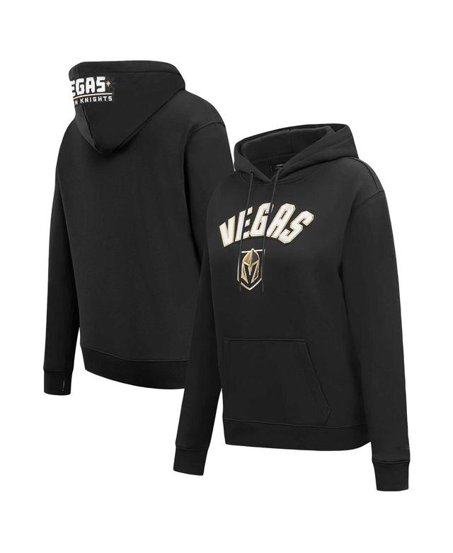 Womens Pro Standard Black Vegas Golden Knights Classic Chenille Pullover Hoodie Product Image