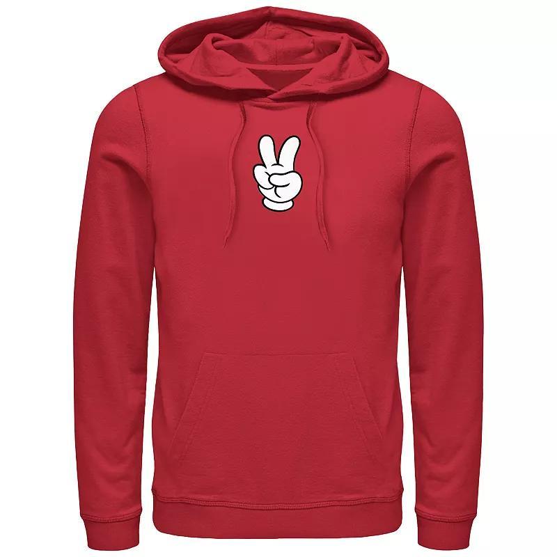 Disneys Mickey Classic Peace Hand Mens Graphic Hoodie Product Image