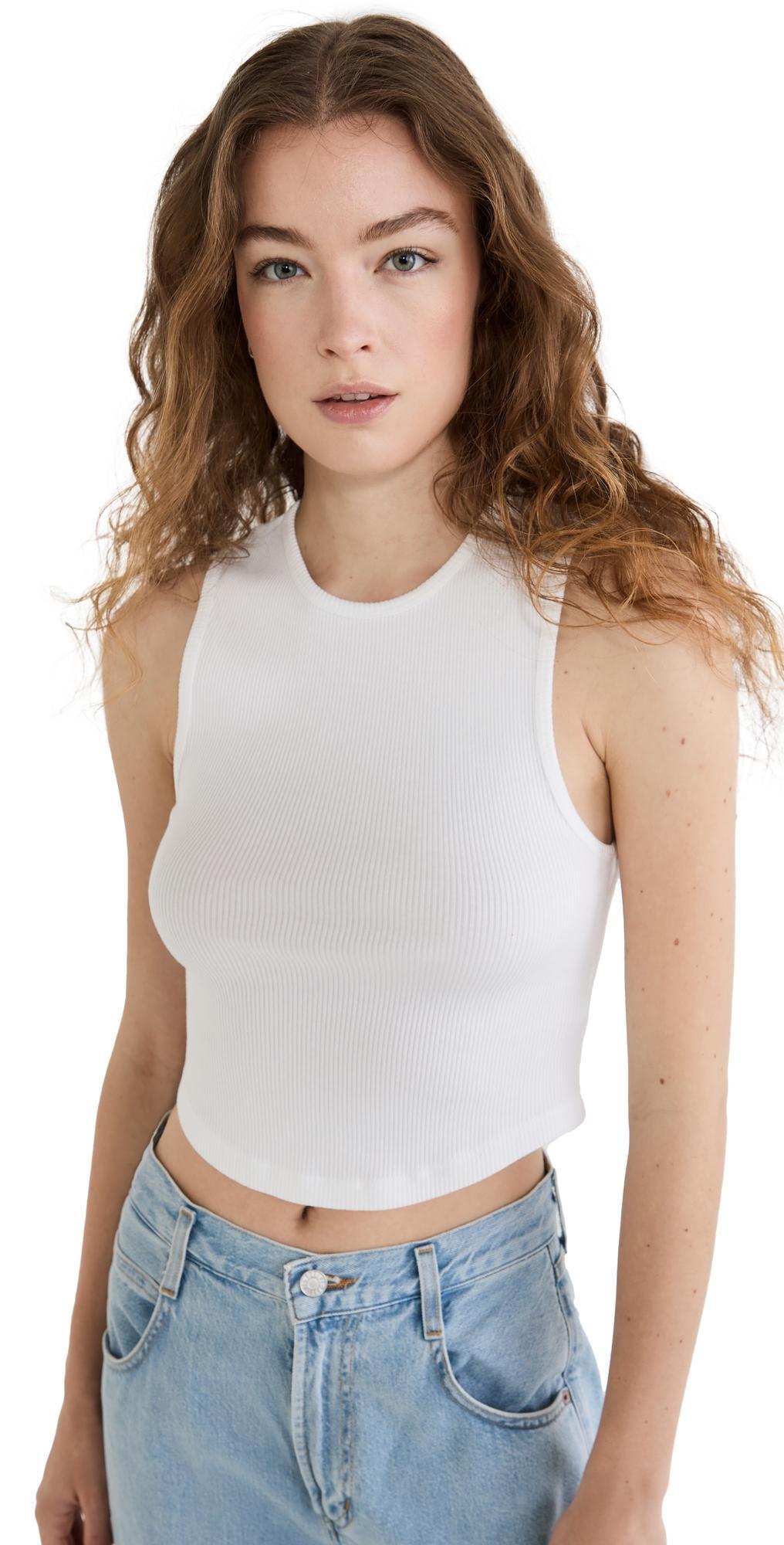 Womens Nova Rib-Knit Cropped Tank Product Image