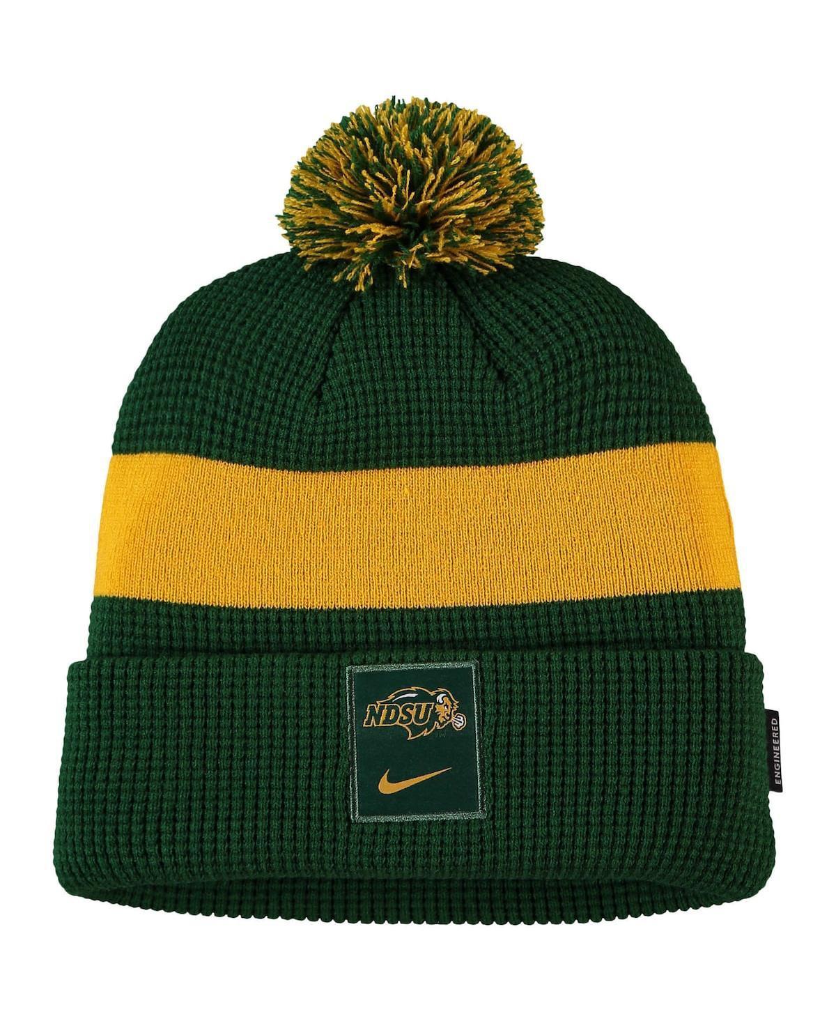 Mens Nike Green NDSU Bison Logo Sideline Cuffed Knit Hat with Pom Product Image