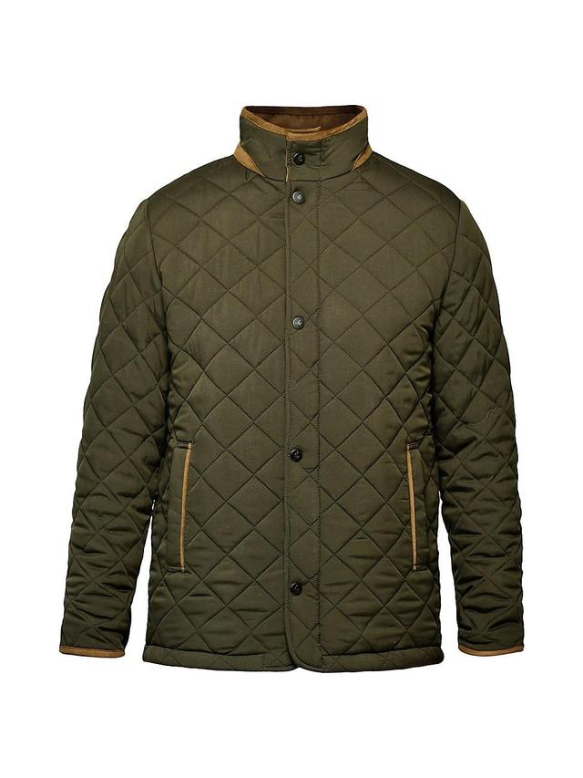 Mens Diamond Quilted Car Coat Product Image