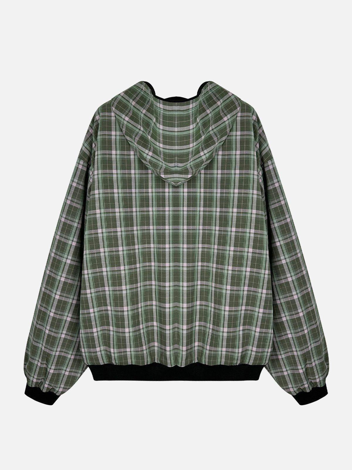 Aelfric Eden Plaid Reversible Zip Up Hoodie Product Image