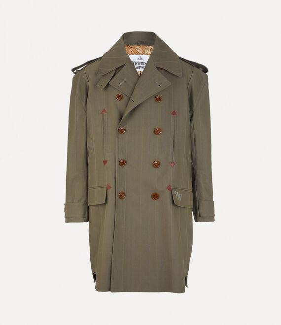 Stripped Trench Coat  Product Image