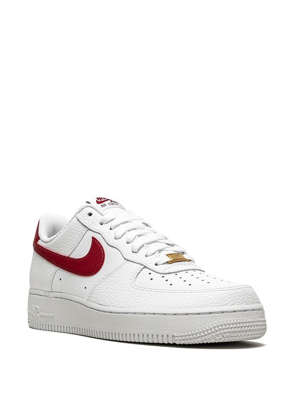 Air Force 1 '07 Low "team Red" Sneakers In White Product Image