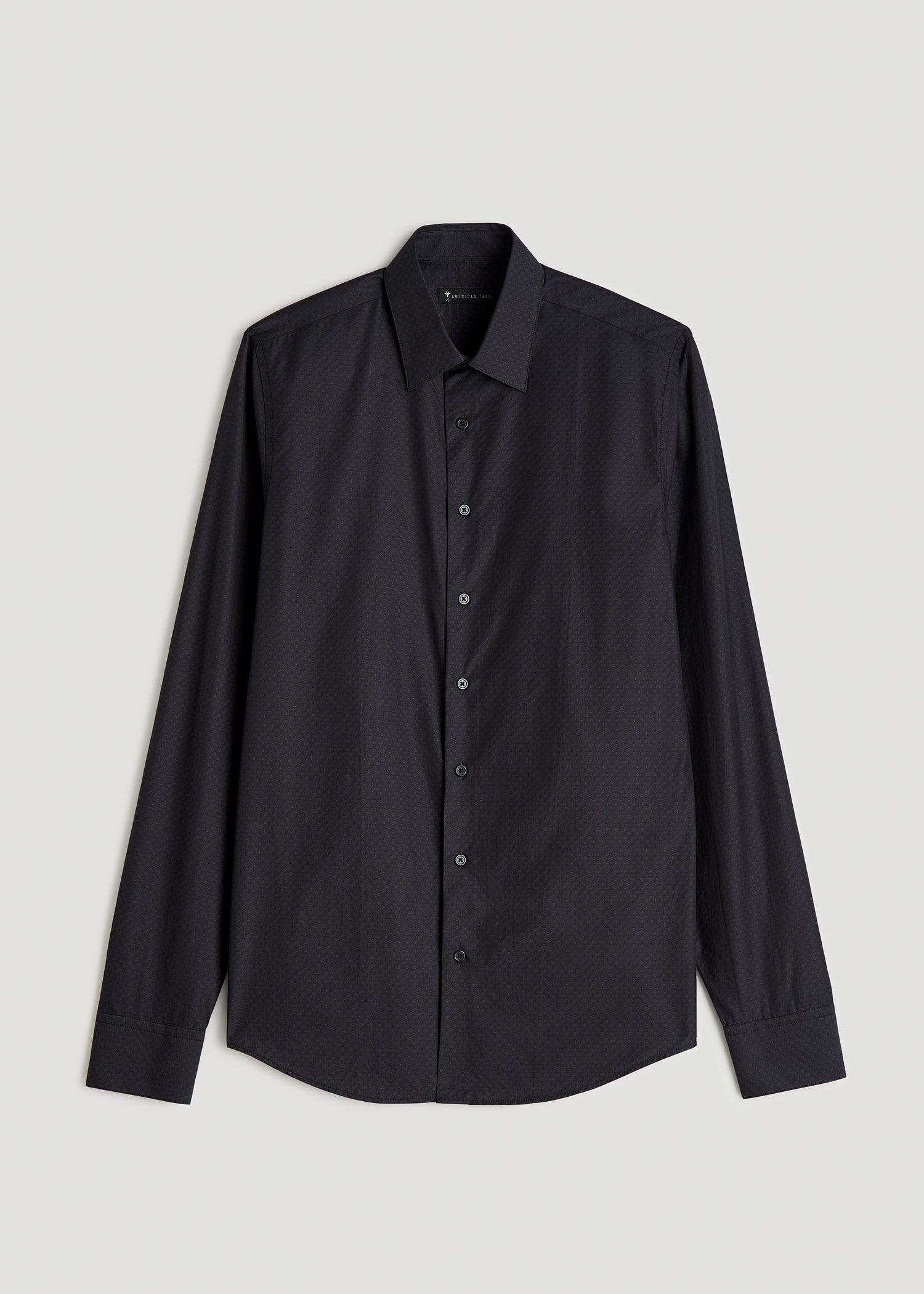 Premium Dress Shirt for Tall Men in Black Diamond Product Image