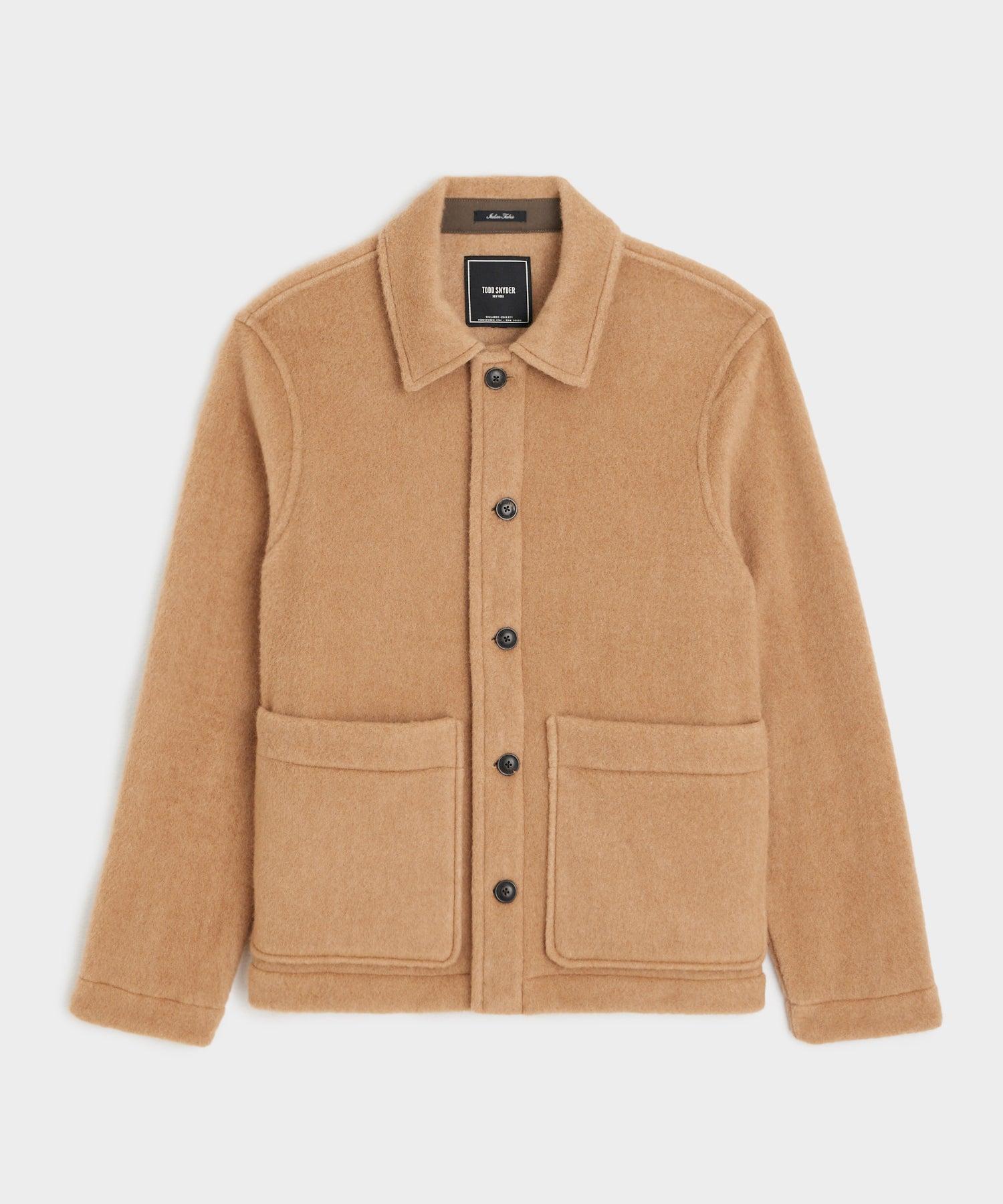 Camel Fleece Chore Jacket in Camel Product Image