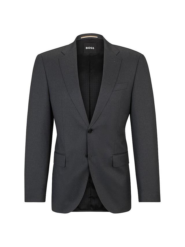 Mens Single-Breasted Jacket in Virgin-Wool Serge Product Image