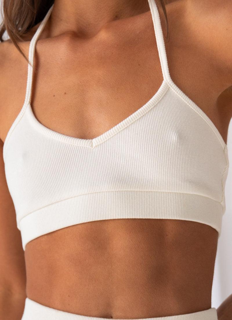 Femme Organic Cotton Rib Crop Top - Ivory Product Image