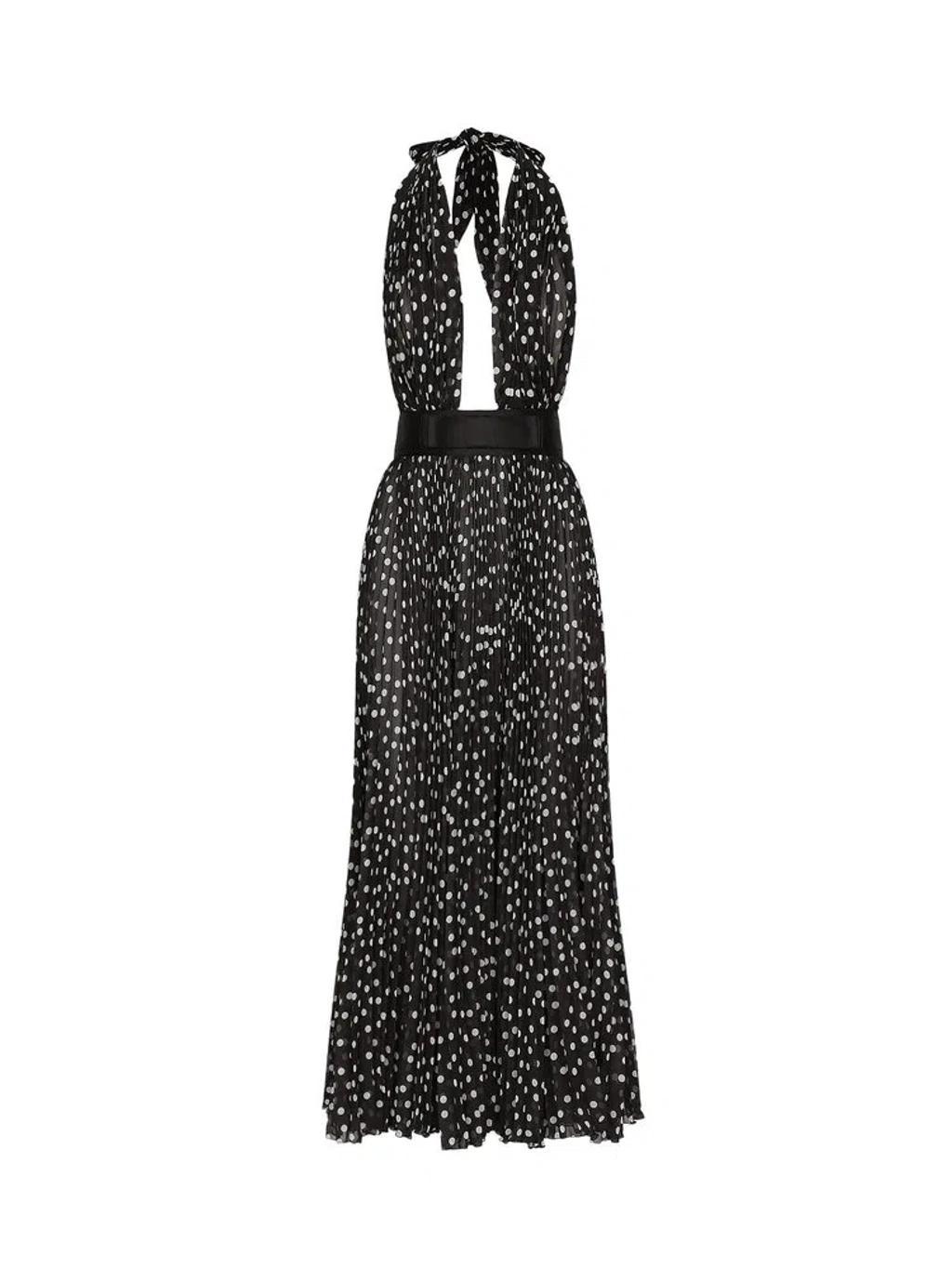 Polka Dot Printed Semi In Black Product Image