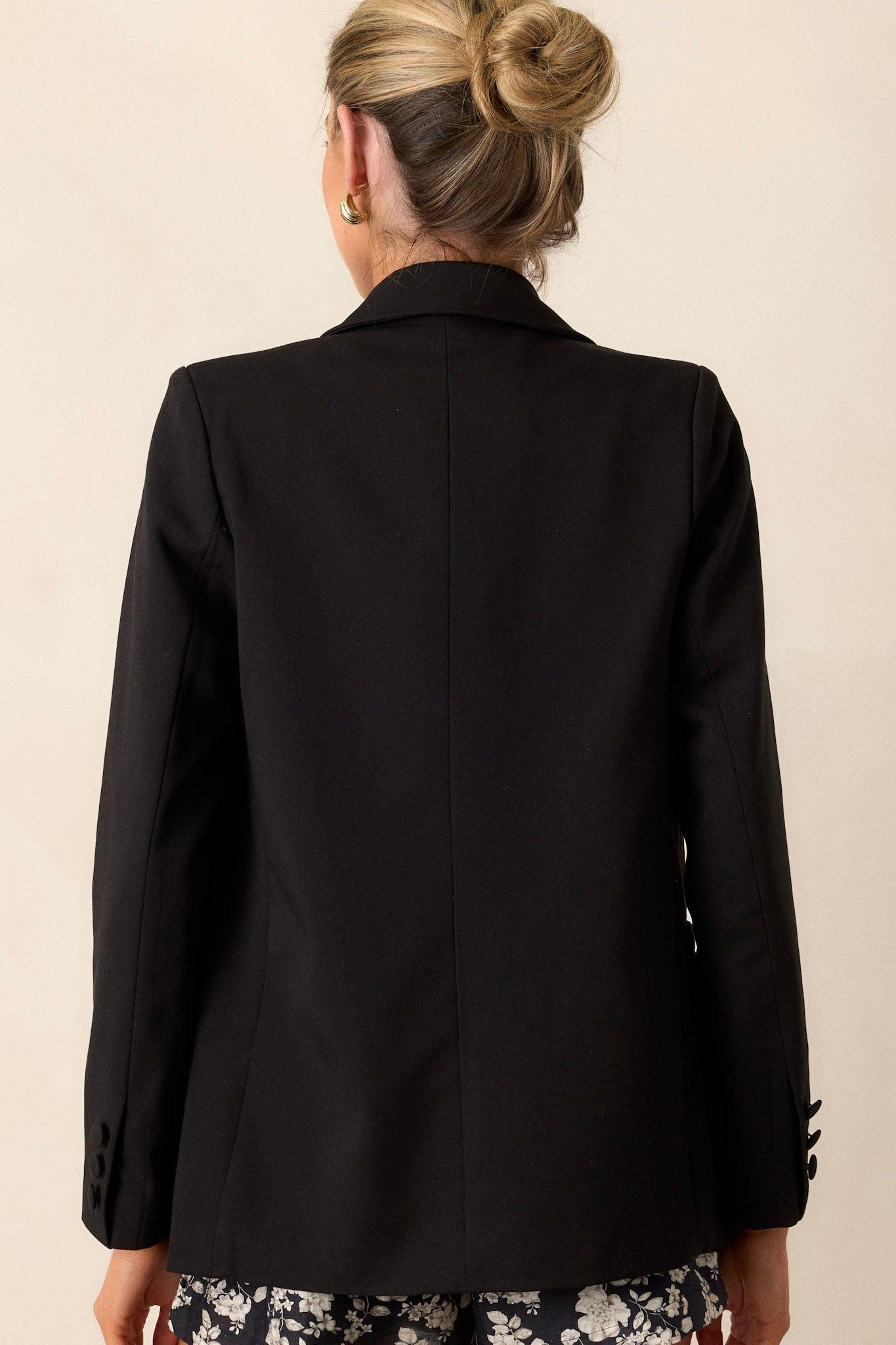 Down To Business Black Blazer Product Image