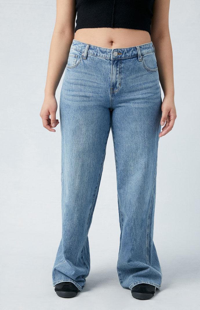 Women's Stretch Curve Low Rise Baggy Jeans - Product Image