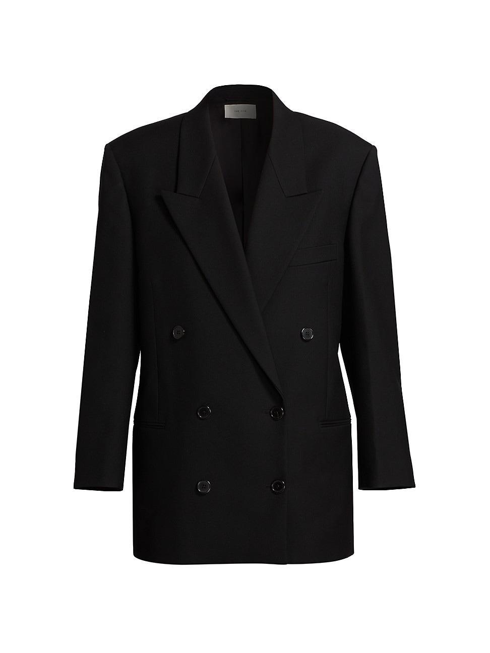 Womens Timoty Peak Lapel Double-Breasted Wool Jacket Product Image