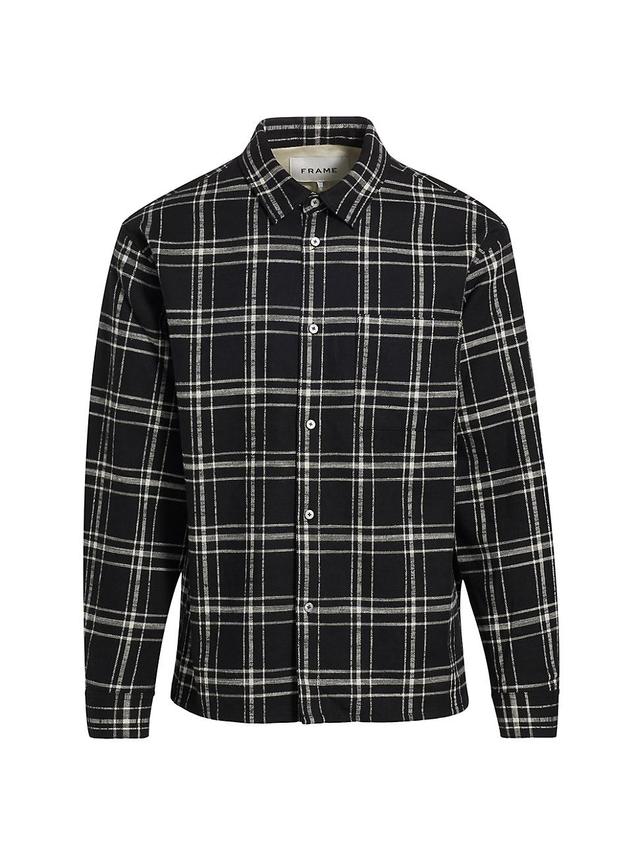 Mens Plaid Cotton Overshirt Product Image