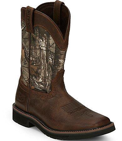 Justin Boots Mens Trekker 11 Camo Waterproof Work Boots Product Image