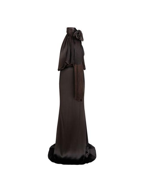 Dark brown long dress product image