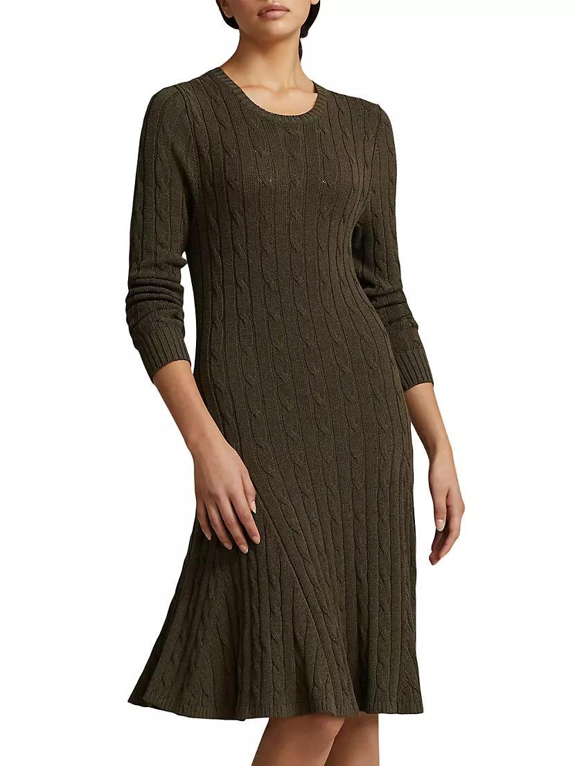 Cable-Knit Cotton-Blend Sweaterdress Product Image