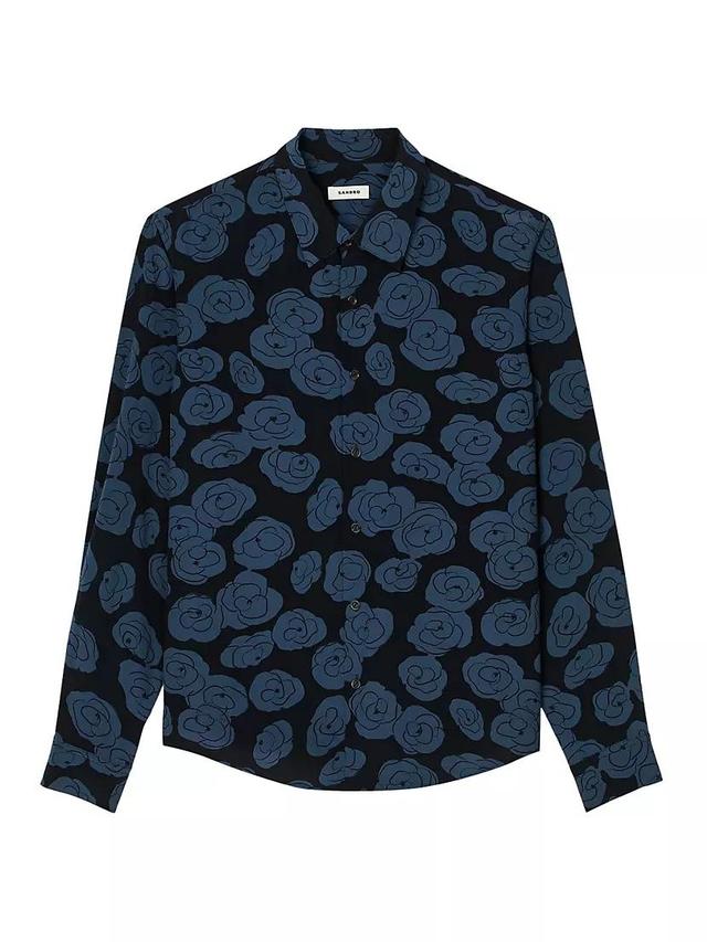 Camellia Motif Shirt Product Image