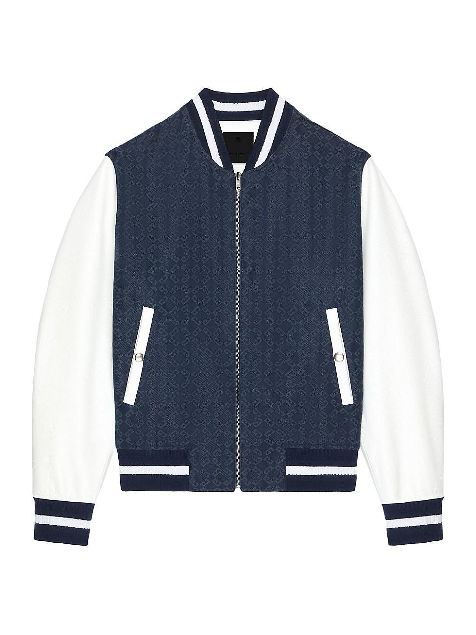 Mens Varsity Jacket in Denim Monogram 72 and Leather Product Image