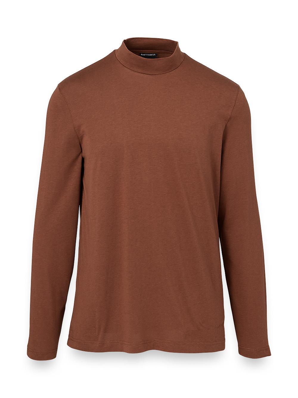 Cotton/tencel Mock Neck Product Image