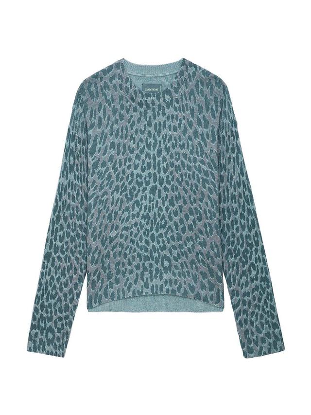 Womens Markus Cashmere Leopard Sweater Product Image