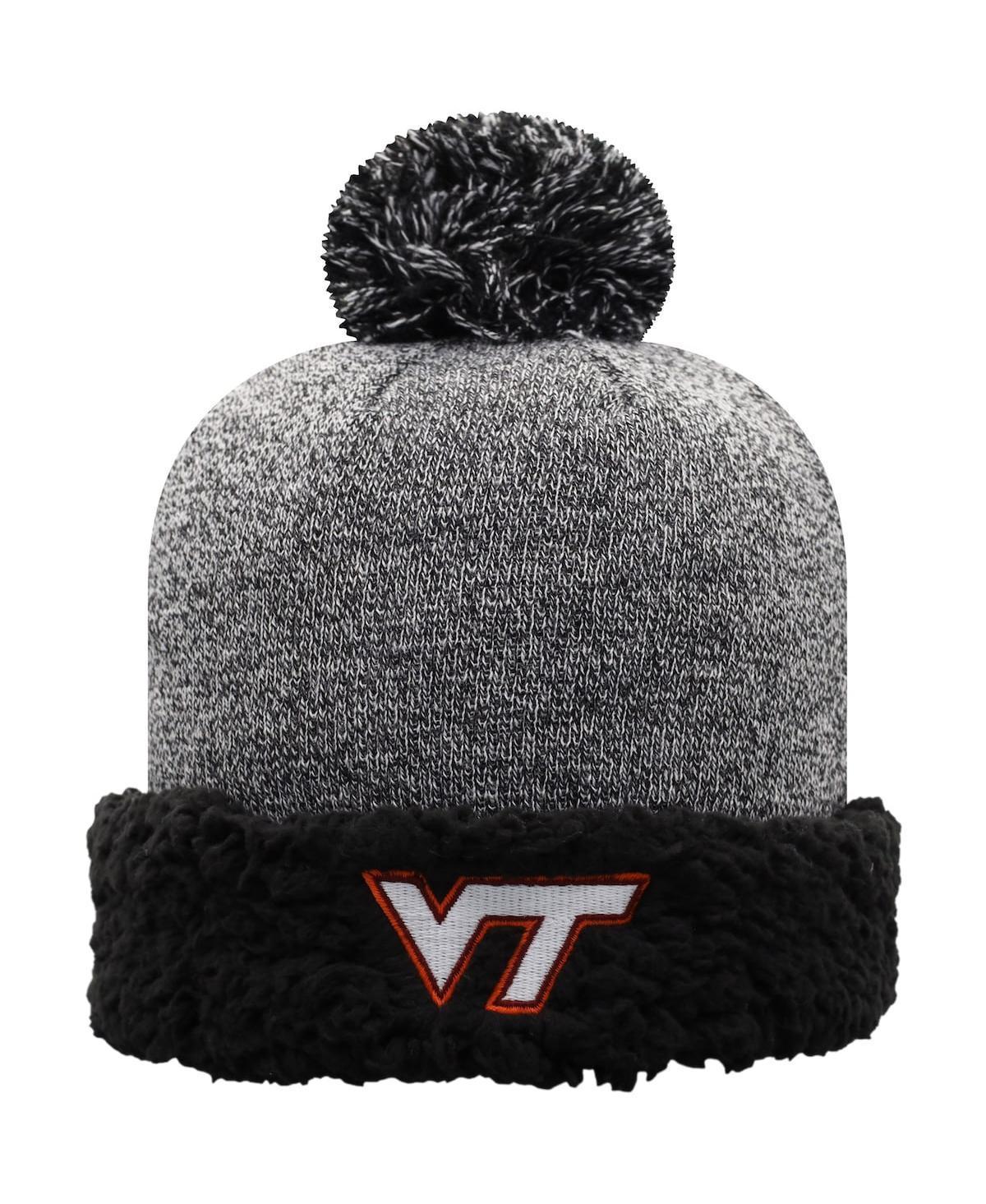 Womens Top of the World Black Virginia Tech Hokies Snug Cuffed Knit Hat with Pom Product Image