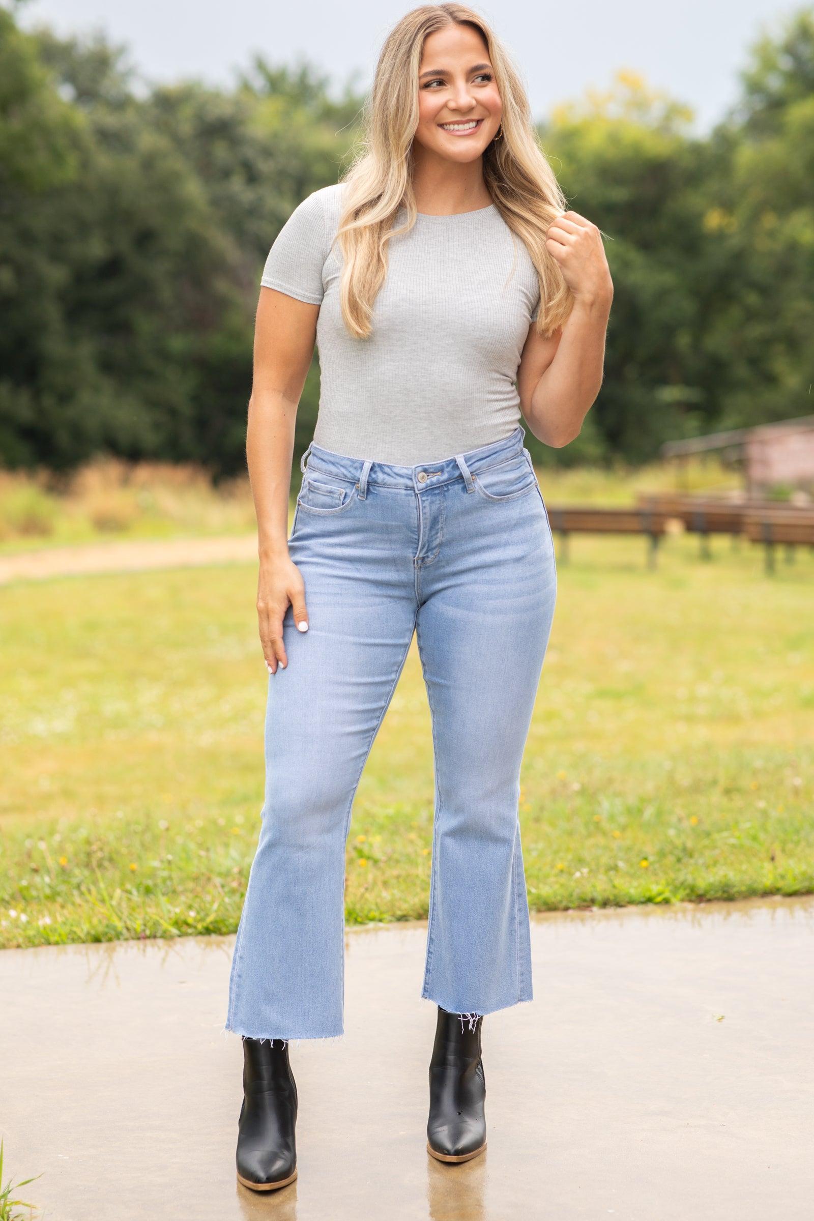 Mica Tummy Tuck High Rise Cropped Flare Jean Product Image