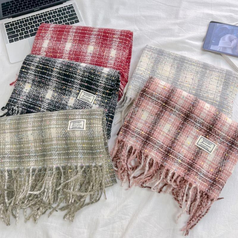 Plaid Fringed Scarf product image