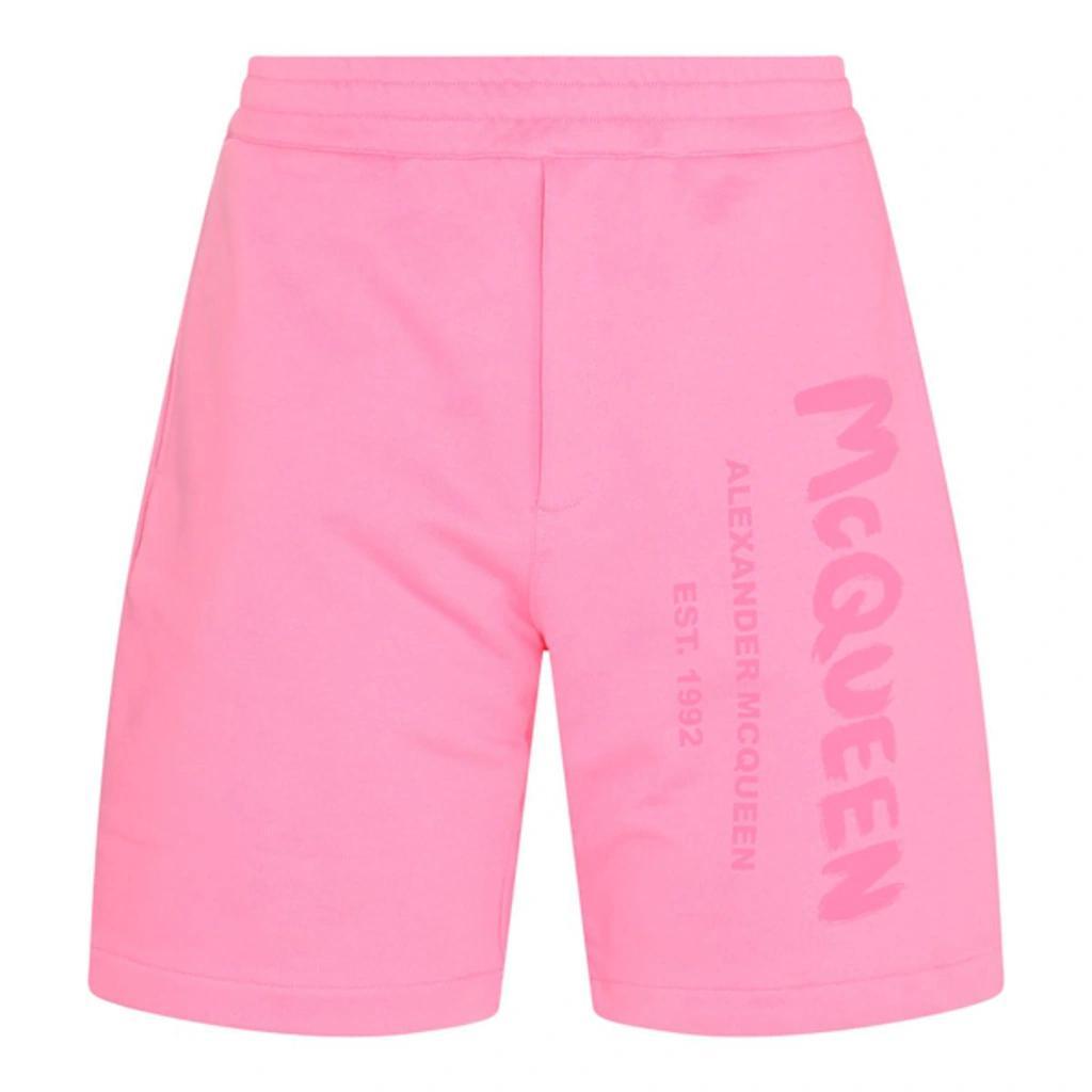 Logo Printed Shorts In Pink Product Image