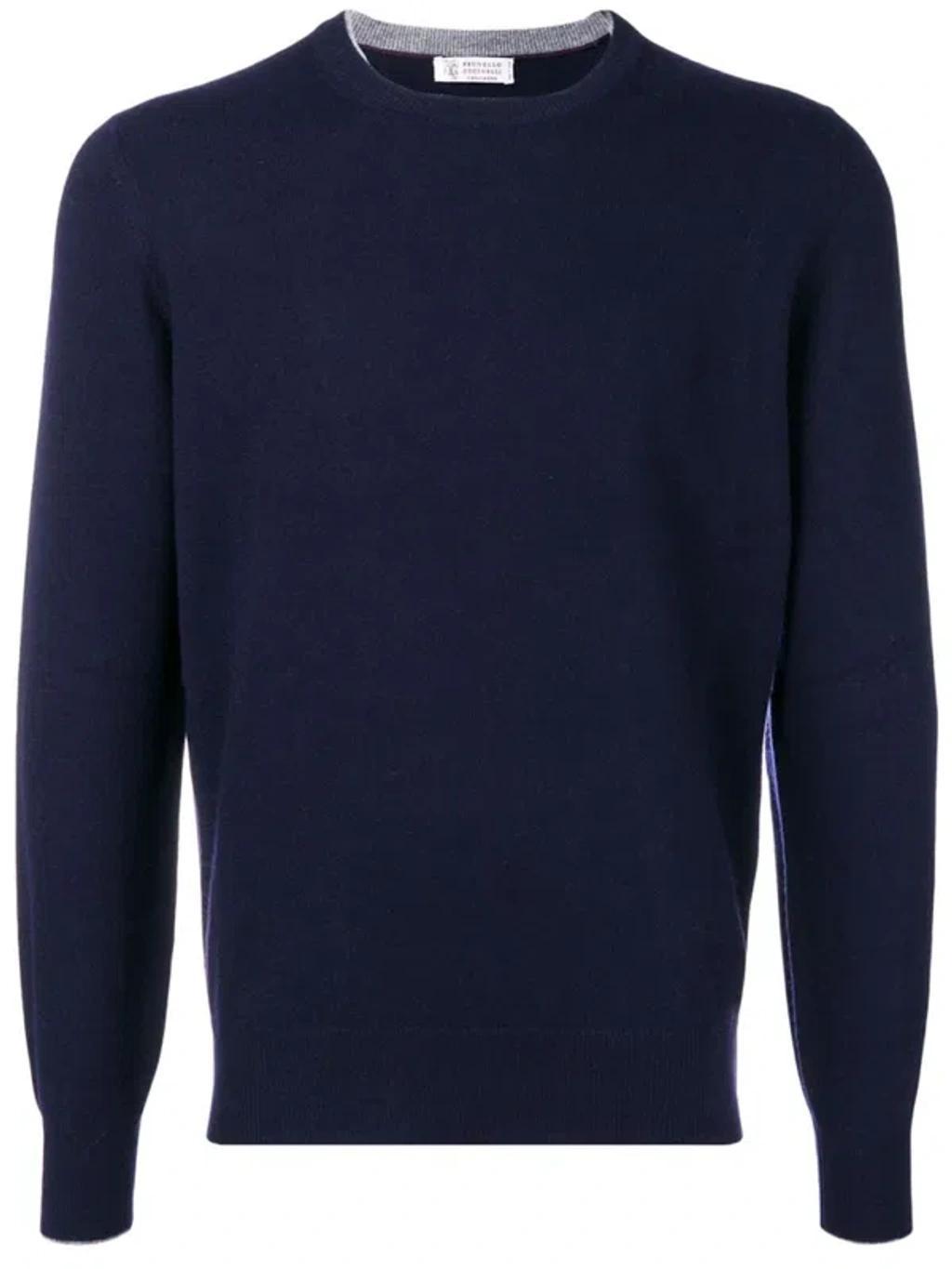 BRUNELLO CUCINELLI Cashmere Sweater In Blue Product Image