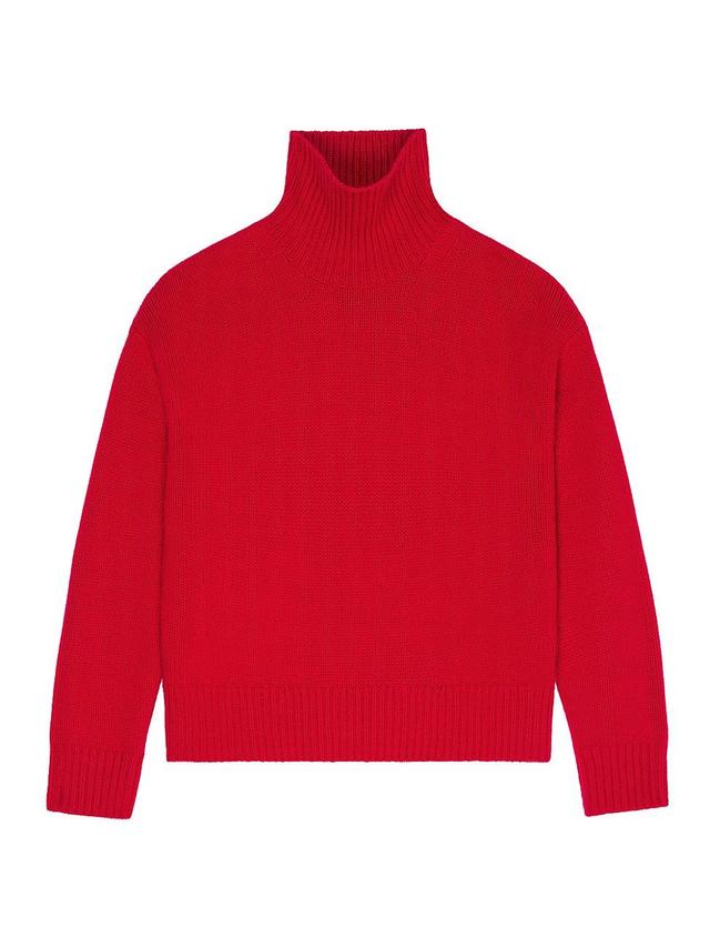 Womens Turtleneck Sweater in Cashmere Product Image