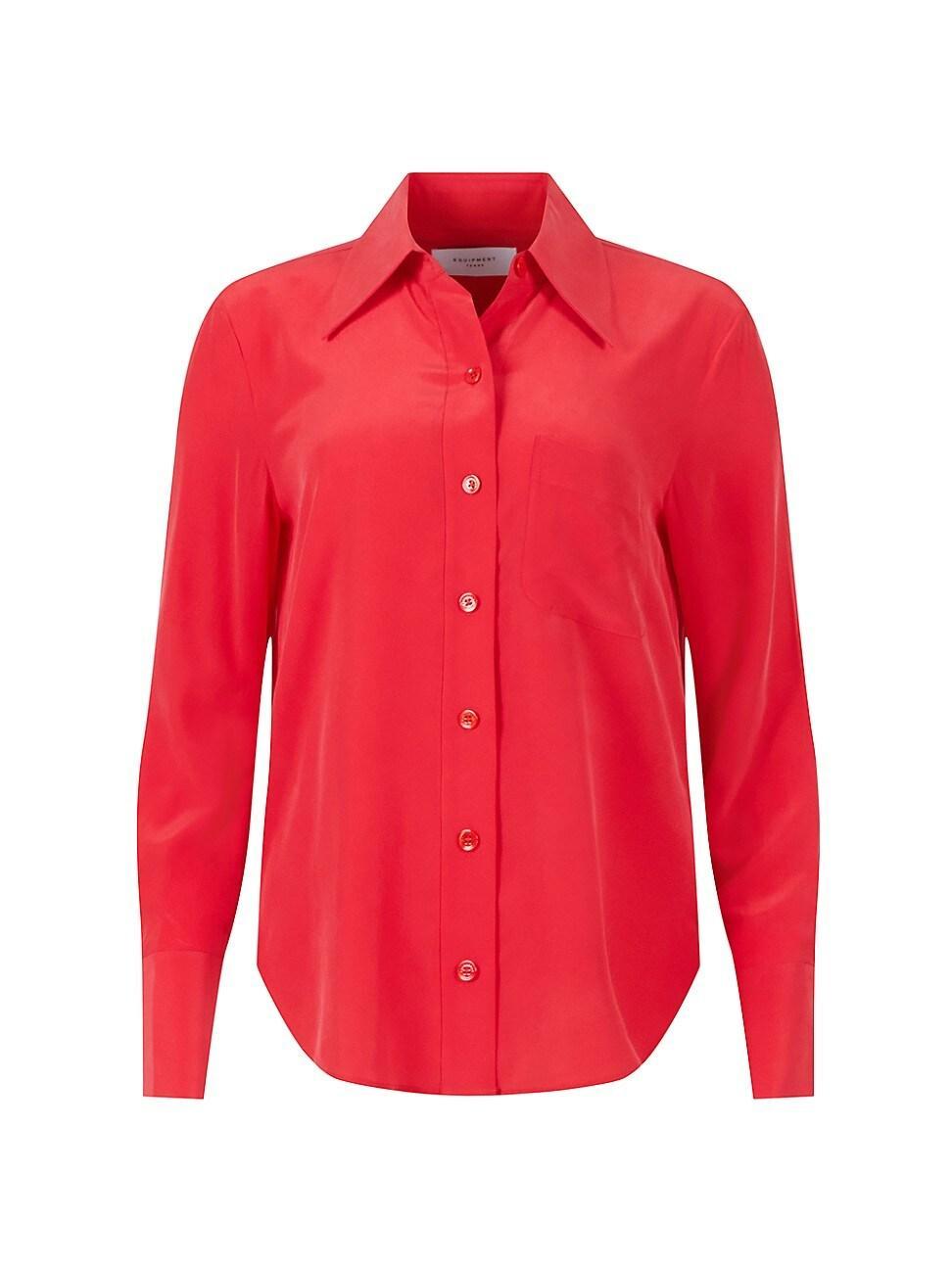 Womens Quinne Silk Buttoned Shirt Product Image