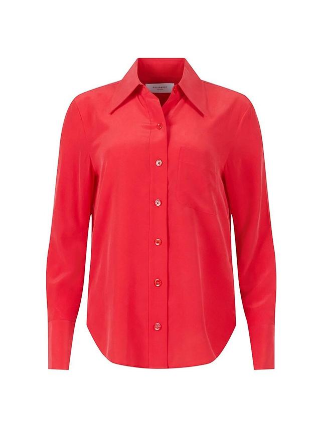 Womens Quinne Silk Buttoned Shirt Product Image