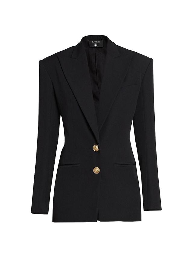 Womens Fitted Two-Button Jacket Product Image