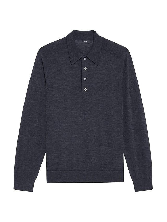 Mens Wool Polo Sweater Product Image