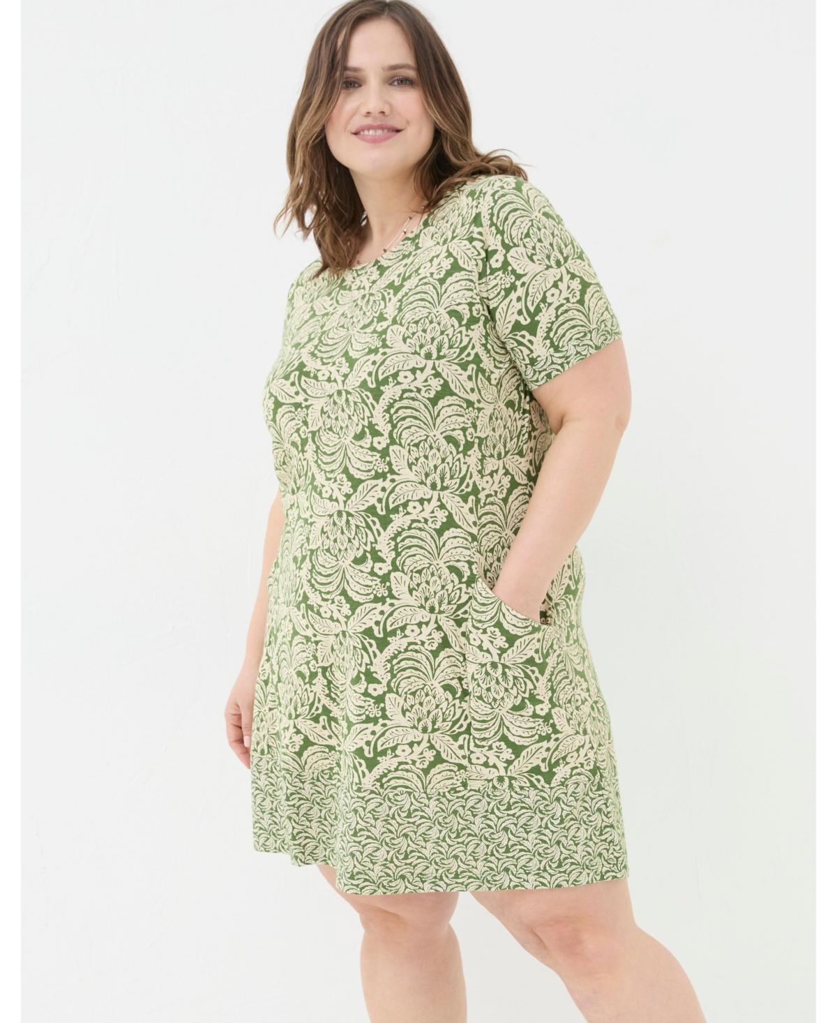 FatFace Womens Simone Damask Floral Jersey Dress Product Image