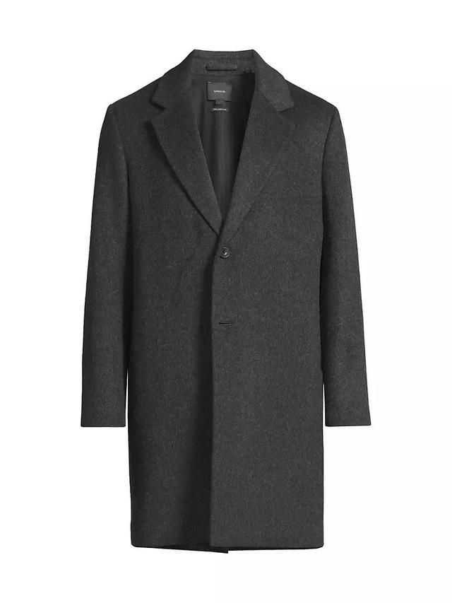 Notch Lapel Wool-Blend Coat Product Image