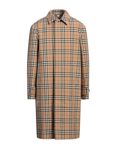 BURBERRY Man Coat Camel Size 42 Cotton In Beige Product Image