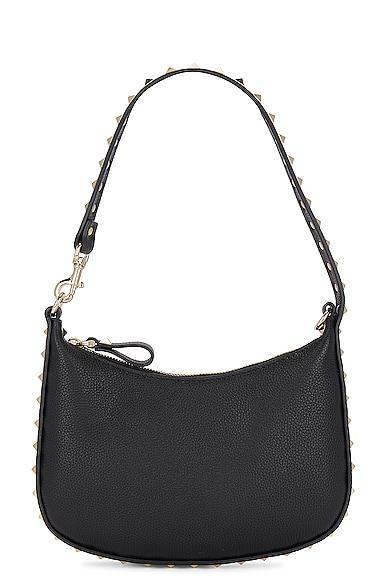 Valentino Garavani Rockstud Mini Hobo Bag in Black Product Image